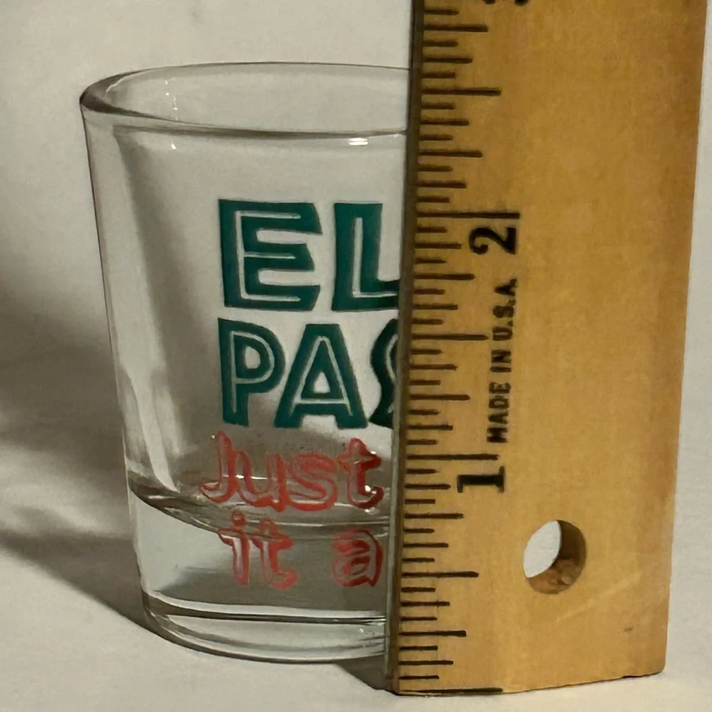 El Paso Give It A Shot Glass Country Cowboy Boot Kitschy Texas‎ Drinking